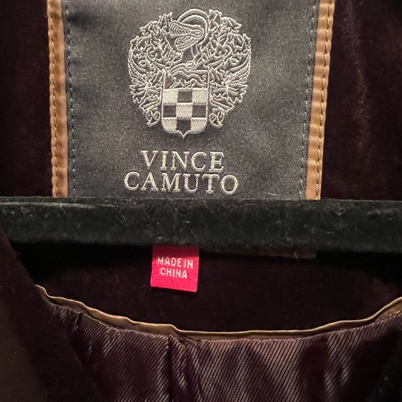 Vince Camuto Purple Satin and Velvet Quilted Jacket with High Collar Size Medium - Picture 3 of 12